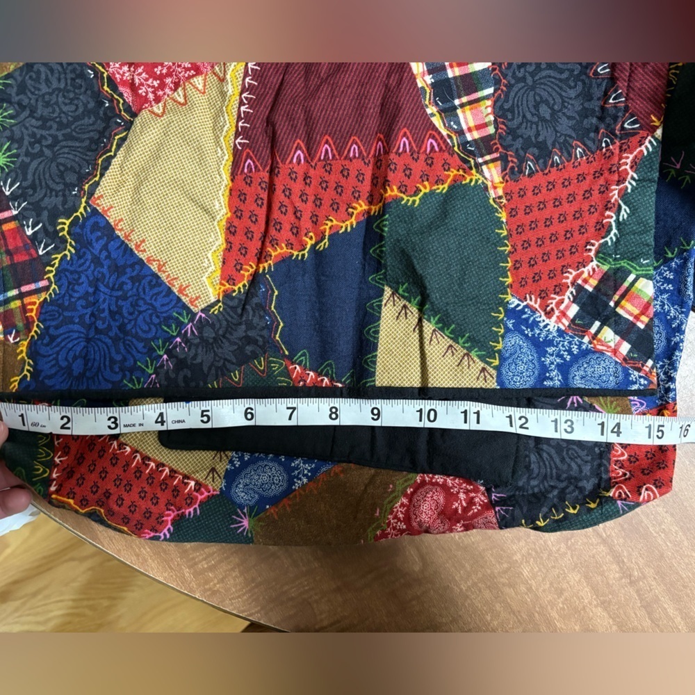 Boho Patchwork Print Messenger Crossbody Bag - Picture 6 of 6
